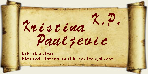 Kristina Pauljević vizit kartica